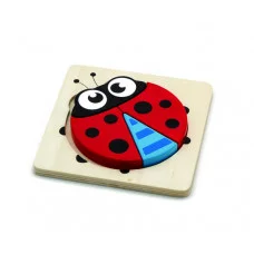 Блочный пазл "Божья коровка"(дерево)