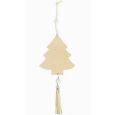 Деревянная подвеска Нежная ель 10*22 см НУ-3888