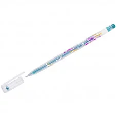 Ручка гелевая Crown "Glitter Metal Jell" зеленая с блестками, 1,0мм Crown 063895