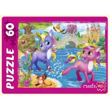 ПАЗЛЫ 60 элементов. ЧУДЕСНЫЕ ЕДИНОРОГИ №22 (Арт. П60-7650)
