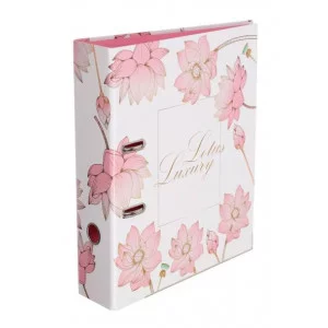 Регистратор 75мм глянц ламинир Цветок лотоса на белом разобранный FIORENZO 231743 231743