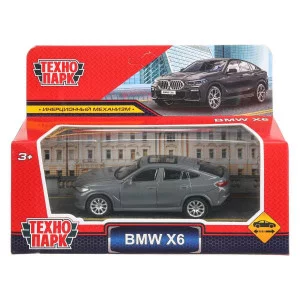 Машина металл BMW X6 длина 10,5 см инерц мокрый асфальт 407295