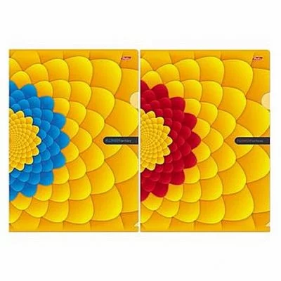 Папка-уголок А4 0,18мм "Flower Fantasy" ассорти ХАТБЕР