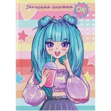 ЗАПИСНАЯ КНИЖКА А7 64л. КАВАЙНАЯ ДЕВЧОНКА перепл. 7БЦ, глянц.ламинация 64-6601