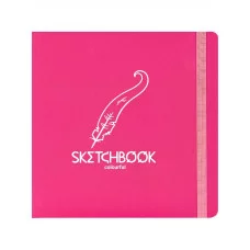 Скетчбук Colorful Pink 200х200мм (7БЦ,soft touch,блок 72л:цветной120г, крафт78г С72-9046