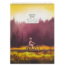 Скетчбуки А4 (210х286), 40л. Евроспираль. Твердая обложка 7БЦ, матовая ламинация. Бумага белый офсет 140г/м2 На прогулке ТС4405328