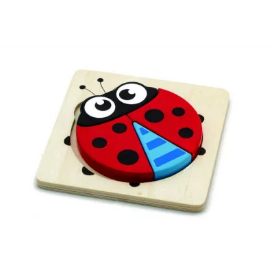 Блочный пазл "Божья коровка"(дерево)