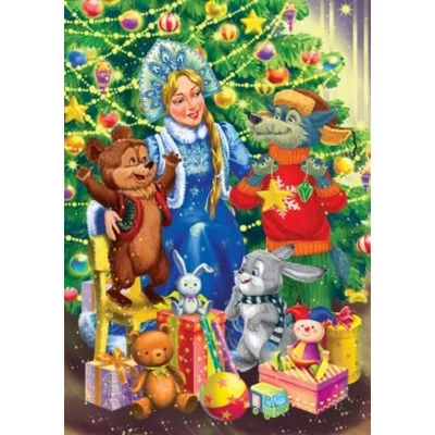 МОЗАЙКА МЯГКАЯ. формат А4. Зимняя красавица и зверушки (Арт. М-1311)