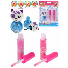 Набор детской косметики "Кошечка 9" (лак д/ногтей 1шт, блеск д/губ 2шт, цвет микс) ( Арт. КС-5200)