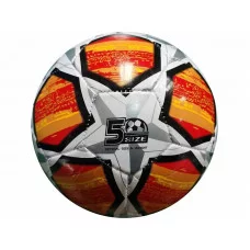 Мяч футбольный, белый с красным, PVC, №5, окружность 68-70см., 280-300гр., (Арт. МБ-2417) МБ-2417