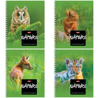 Тетрадь 48л., А5, клетка на гребне Hatber "Wild Nature" Хатбер 245529