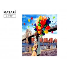 Алмазная мозаика с мольбертом ВОЗДУШНЫЕ ШАРЫ, 21х25см, 1 дизайн, частичная выкладка, ОПП упаковка. M-11961