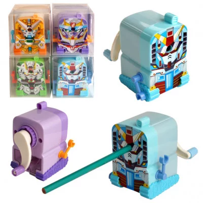 Точилка механическая "Робот-машина", пластик, ассорти 9847 /1 /8 /96 /0 291383