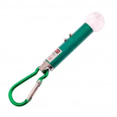 Фонарь с карабином, 2 LED, лазер, микс, 2х2х8.5 см 3725746