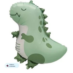 Шар (23\'\'/58 см) Фигура, Динозаврик, Зеленый, Сатин, 1 шт. в уп. 26125P