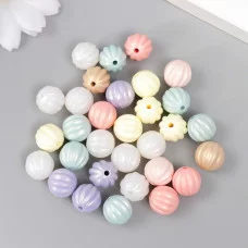 Бусины для творчества пластик "Шарик арбуз. Жемчужная палитра" набор 20 гр d=1,6 см   7877189