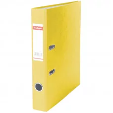 Папка-регистратор Berlingo, 50мм, бумвинил, с карманом на корешке, желтая BERLINGO_ 206862