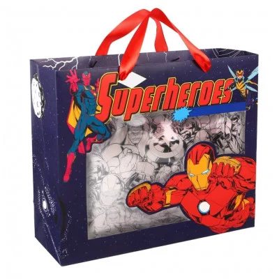 Пакет подарочный с пластиковым окном, 31х26х11 см, Мстители 9354048