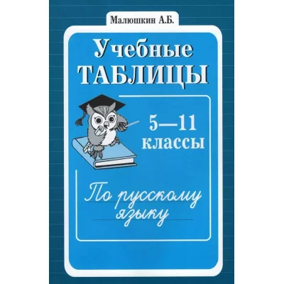 Учебные таблицы по русскому языку 5-11 классы / Малюшкин А.Б. / Русский язык в школе изд-во: Сфера авт:Малюшкин А.Б. 9785891449763