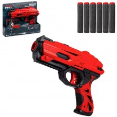 Бластер с мягкими пулями, в компл. 6 пуль, ручной взвод, в/к 22*5,5*18,5см JB0208891