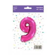 Шар (40\'\'/102 см) Цифра, 9, Фуше, 1 шт. в уп. B901769F