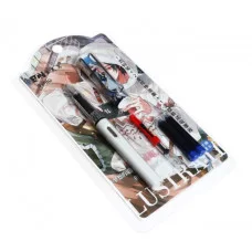 Ручка перьевая + 2 картриджа синих + поршень, на блистере Аниме МИКС 9630256