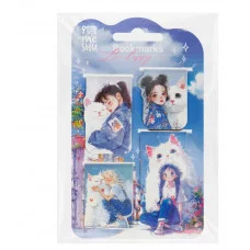 Закладки магнитные для книг, 4шт., MESHU "Be happy", матовая ламинация 382178