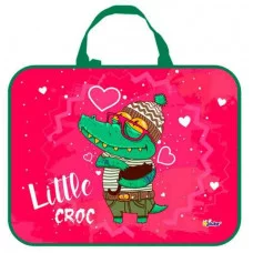 ПМД 2-20 Крокодильчик-папка менеджера А4 на молнии (ручка-тесьма), ткань