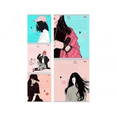 TМ"Profit"Тетрадь КЛЕТКА 24л. МОДНЫЕ ДЕВУШКИ - 1 (24-2299) обл.-мелов. картон.  241902