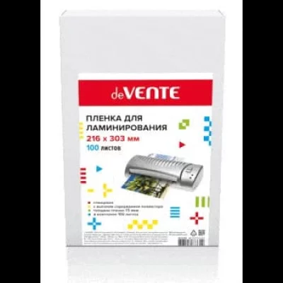 Пленка для ламинирования А4 75мкм 100шт/уп глянцевая DEVENTE 4122700