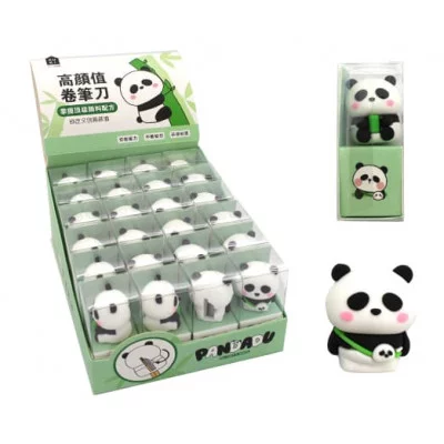 Точилка  CX-48/CW-62/CT-35 "Панда" 35*35*25мм, фигурная, 1 отделение, без накопителя, цвета ассорти, в упаковке ПВХ KK-7957 (24/576)  324250