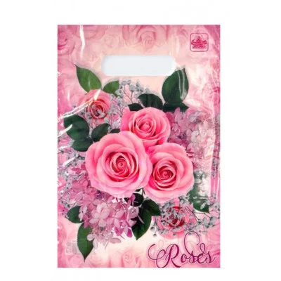 Пакет с прорубной ручкой ТИКО Классика роз 30*20 1101