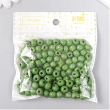 Бусины для творчества дерево "Оливковый" d-0,8 см, набор 20 гр   9463326