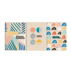 Тетрадь 80л., А4, клетка, на гребне BG "Creative solutions" 350629