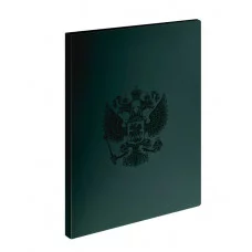 Папка на 4 кольцах СТАММ "Герб" А4, 40мм, 700мкм, пластик, изумруд 380868