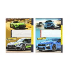 Тетрадь КЛЕТКА 12 л. СТРЕМИТЕЛЬНЫЕ АВТОМОБИЛИ-2 (12-4333) цвет.мелов.обл.об 12-4333