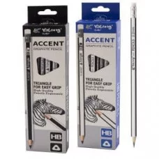 Набор ч/г карандашей, Yalong HB, дерево, c ластиком, трехгранные, заточ., корпус синий, европодвес, в наборе 12 шт."Мечтай" YL231323