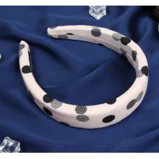 Ободок для волос "Жаннет" стиль круги 3см чёрно-розовый 10692206