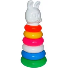 Пирамида зоопарк "Заяц" 24 см 8 пр (в сетке) У777