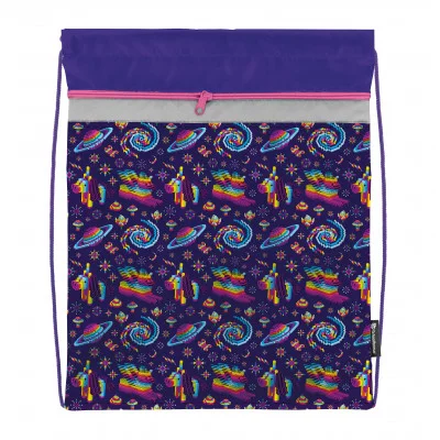 Мешок д/обуви Schoolformat БЕЗУМНЫЙ СТИЛЬ 42х34х0,5 2 отд. фиол. д/девочек 237188