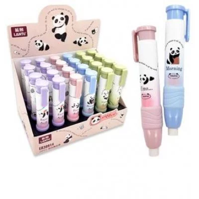 Ластик DL-415 "Панда" выдвижной, 110х20мм, в круглом пластиковом корпусе, ассорти, ER30914 334346