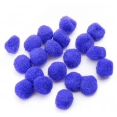 Набор помпонов для творчества 25 мм, 20 шт, цвет фиолетовый, в пластиковом пакете с блистерным подвесом 8000026