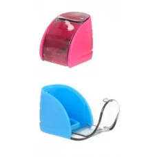 Точилка: одинарная с контейнером, с откидной крышкой, пластиковая /4 цвета/, фигурная размер 3*3,5 с 1356