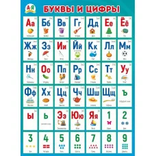 Плакат "Буквы и цифры", изд.: Горчаков 460326294100370787