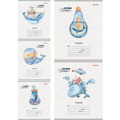 Тетрадь КЛЕТКА 18л. ПРЕКРАСНЫЕ КИТЫ (18-2752) цвет.мелов.обл. 181870