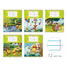 ТЕТРАДЬ 12Л. ЛИН.  "МЕДВЕЖОНОК" 5 ВИДОВ ТЛ1376