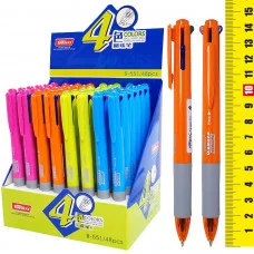 Ручка многоцветка "Флюо", 4 цвета, рез.грип, 0,7мм, цв.корп. в ассорти 6147 (551) Josef Otten 321197