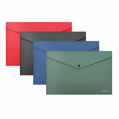 Папка-конверт на кнопке пластиковая ErichKrause Fizzy Classic, A4, непрозрачный, ассорти 1шт 50179