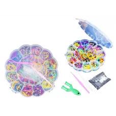 Набор цветных резиночек для плетения браслетов, 700 шт + станок,крючок,S-клипсы TZ-32153