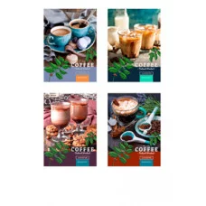 БЛОКНОТ А6 40л.на гребне ЧАШКА КОФЕ Б40-6131 с жесткой подлож, клетка